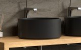 Aquatica Solace B Blck Round Stone Bathroom Vessel Sink (1 1)